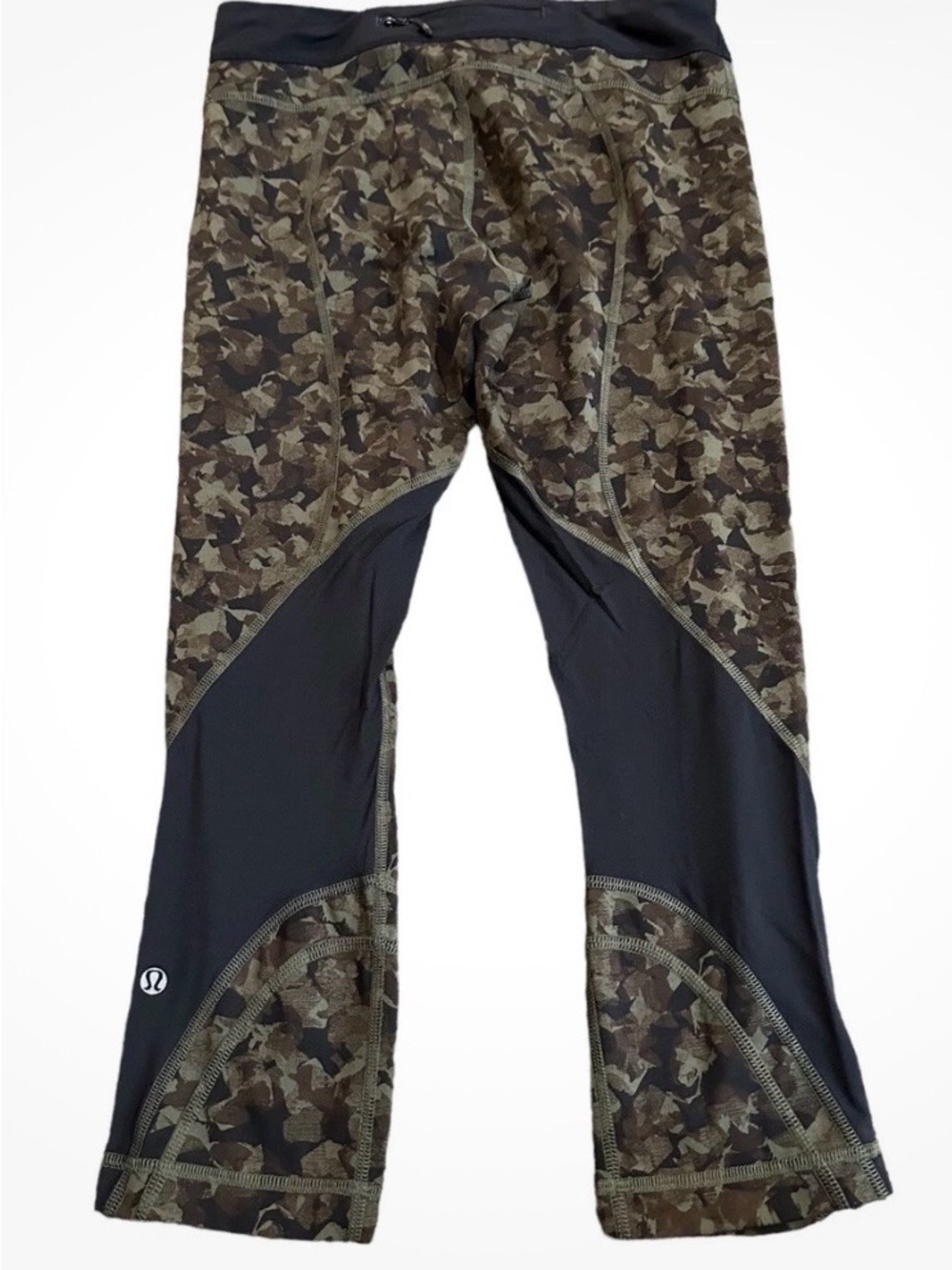 Lululemon Run: Inspire Crop II Leggings Mystic Jungle Fatigue Green Size 8